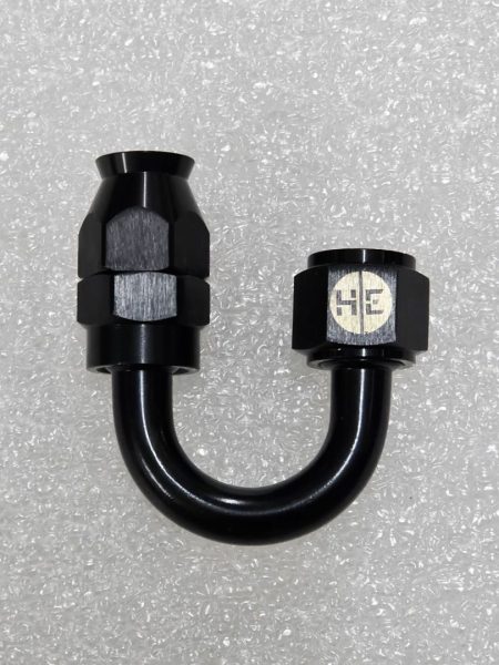 Adaptador AN8 180º Mangueira PTFE